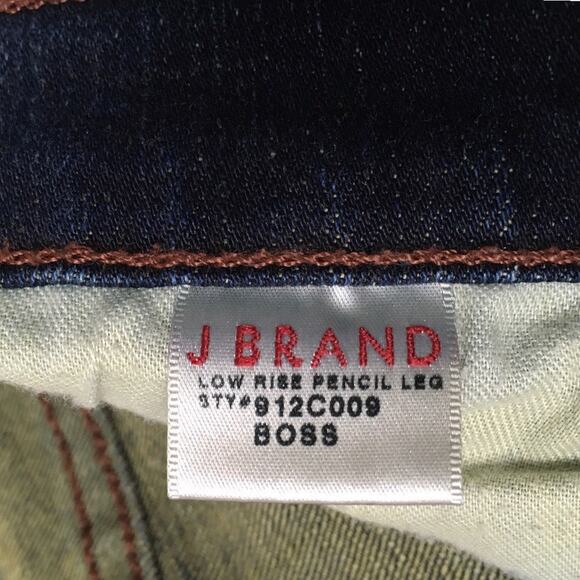 J Brand Jeans Low Rise Pencil‎ Leg Boss Dark Wash Denim Pants Skinny Women's 26 - Picture 6 of 16
